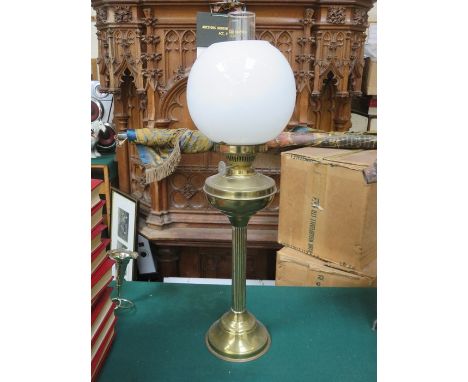 BRASS COLUMN FORM LAMP 