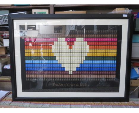 PETER BLAKE, LIMITED EDITION SILK SCREEN PRINT- THE ART OF GREEN & BLACKS, TAKEN FROM ORIGINAL ARTWORK MADE UP FROM 700 BARS 