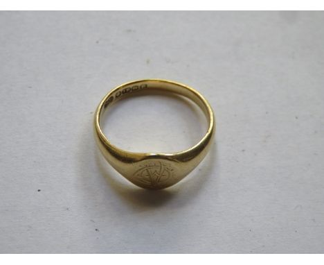 18ct GOLD SIGNET RING 
