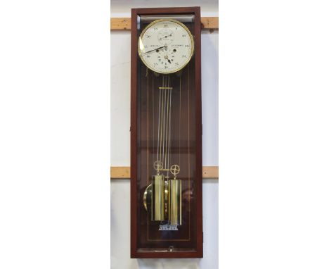 Sewills; a mahogany and glazed cased observatory regulator, the dial set with Arabic numerals and inscribed 'Sewills of Liver