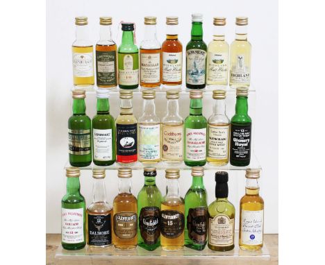 24 assorted scotch whisky miniatures. 