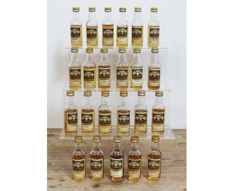 23x Gordon &amp; Macphail Connoisseurs Choice single malt scotch whisky miniatures, various distilleries including Ardbeg, Cr