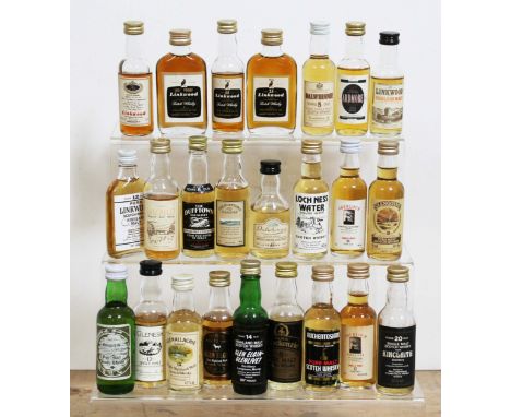 24 assorted scotch whisky miniatures. 