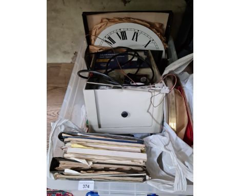 A Silverbrite anti-tarnish system, various clock parts etc. 