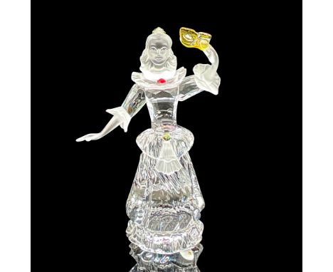 Second figure of the 'Masquerade' trilogy. A clear and frosted figure with ruby0red and canary-yellow crystal accents. Swarov