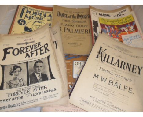 AROUND 20-30 VINTAGE MUSICAL SCORES, PROGRAMS ETC CIRCA 1930'S