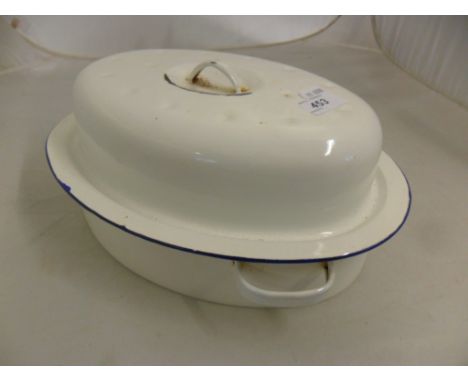 ENAMEL ROASTING TIN