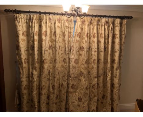 PAIR OF CURTAINS 202cm drop 176 window width