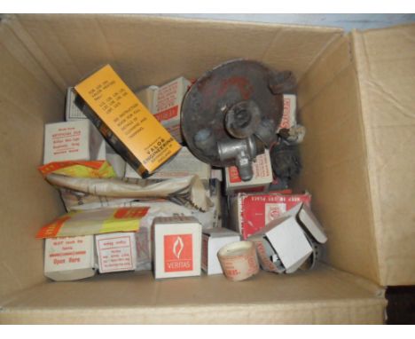 VINTAGE CHALWYN LANTERN AND BOX OF WICKS ETC