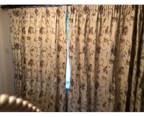 PAIR OF CURTAINS  202cm drop 176 window width