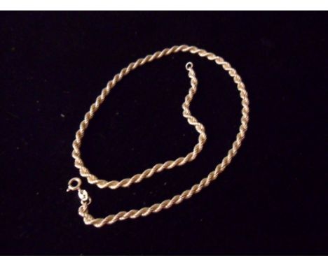 SILVER CHOKER CHAIN MARKED 925 17G