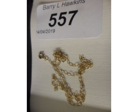GOLD CHAIN MARKED 375 &lt;0.5G