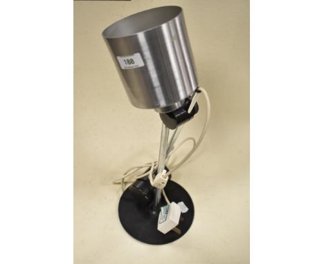 A vintage brushed steel posable lamp.