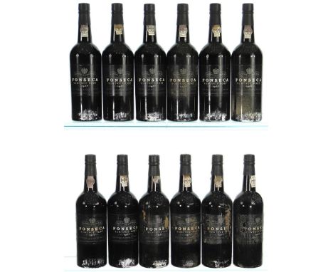 1985 Fonseca, Vintage Port 12x75cl  Labels soiled and 2 worn.  From a private Northamptonshire cellar.