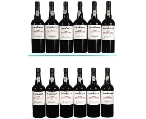 1995 Churchill's, Quinta da Aqua Alta Vintage Port OWC 12x75cl  