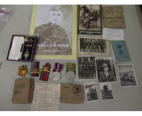 Group of five World War II medals including the Africa Star, the 1939 / 45 Star and the Burma Star with an Eighth Army bar aw