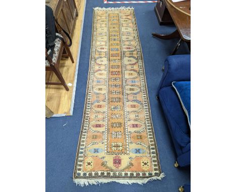 A Caucasian style runner, 282 x 77cm
