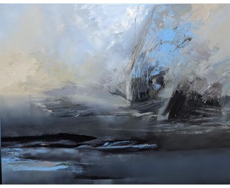 David John Voigt (1944-), acrylic on canvas, 'White light and silence' , 1986, signed, 99 x 129cm.