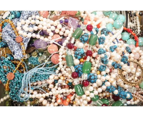 A large quantity of assorted mainly costume jewellery including 925 and marcasite brooches, silver and enamel butterfly brooc