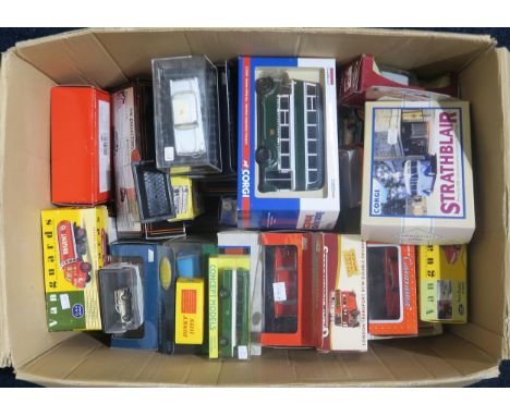 A large collection of packaged diecast model vehicles, to include Vanguards, Great British Buses, Corgi Buses in Britain, Cor