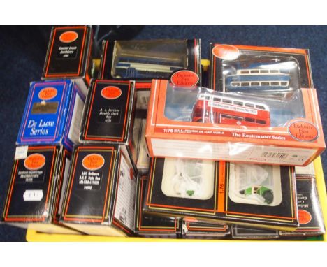 A collection of 1:76-scale diecast model buses by Exclusive First Editions Condition Report:Available upon request