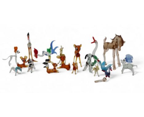 A collection of lamp work animals Condition Report:Available upon request