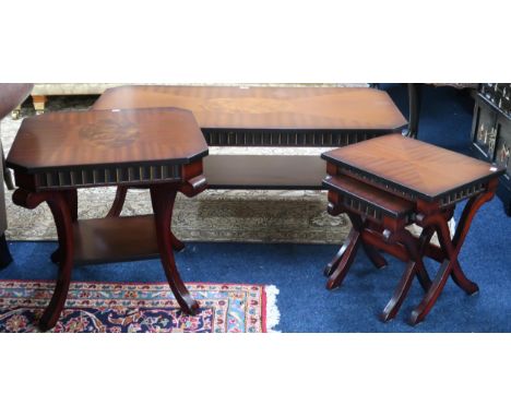A lot comprising a contemporary Theseira coffee table, lamp table and nest of two tables (3) Condition Report:Available upon 