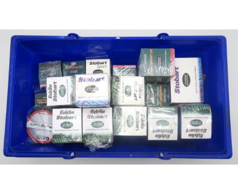A collection of boxed 1:76-scale Eddie Stobart haulage lorries by Atlas Editions, with much accompanying documentation Condit