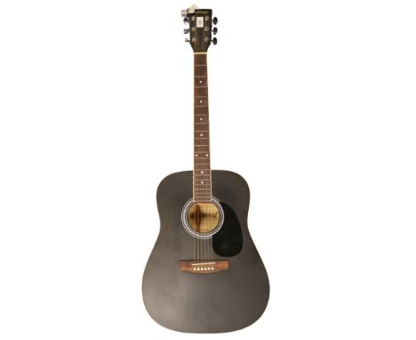 An Eastwood electro-acoustic six-string guitar,&nbsp; model no. LA125EBK-4EQ, in a black finish and soft case bag Condition R