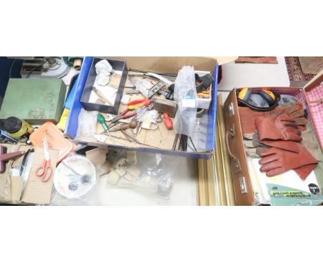 A lot comprising assorted safety gloves, disposable indoor cover suits, ear defenders and other assorted items/tools Conditio