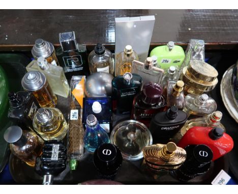 A collection of perfume and aftershave, some testers including Joop, Sauvage, Jean Paul Gaultier, Davidoff, Diesel Condition 