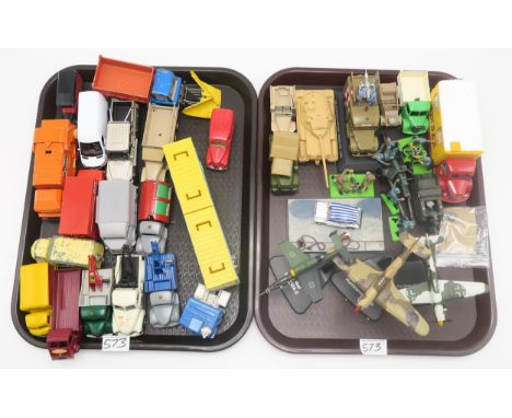 A quantity of loose diecast model vehicles of mixed age and manufacturer, including Dinky and Corgi examples Condition Report