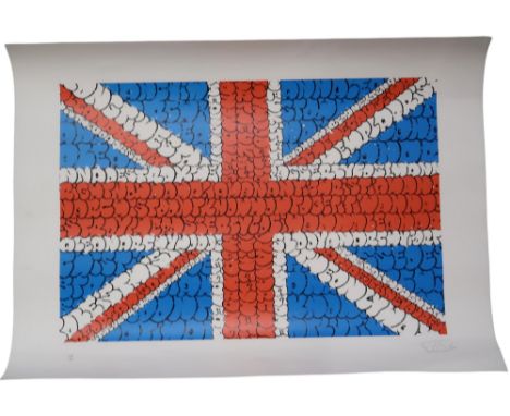 TILT (FRENCH b.1973) &nbsp;UNION JACK &nbsp;Lithograph in colours, signed lower right, numbered 48/100, 60 x 80cm Condition R