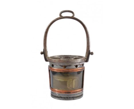 dating: 19th Century provenance: France, In iron, with round tread, pierced and checkered, smooth lateral band. A lantern mou