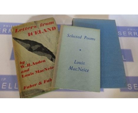 Letters from Iceland, by W H Auden and Louis MacNeice, first edition published by Faber &amp; Faber, 1937, together with Sele