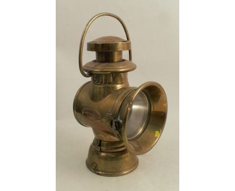 A British made Imperial brass lantern, height 12.5ins