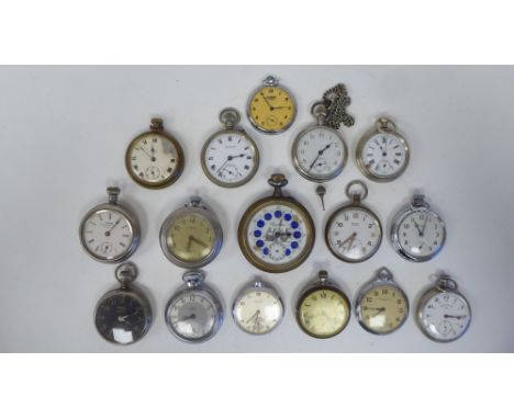 Fifteen various vintage and later, open face pocket watches: to include Yankee, Buren, Sekonda and Smiths&nbsp; 