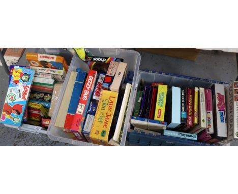 Large collection of vintage games in original boxes to include: Merit basket weaving, Spear's flower play box, Lady Jane teas