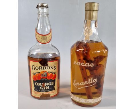 Gordon's Orange Gin produced by Tanqueray Gordon &amp; Co Ltd, 60% proof, 75cl. together with bottle of Enanito Cacao, with f