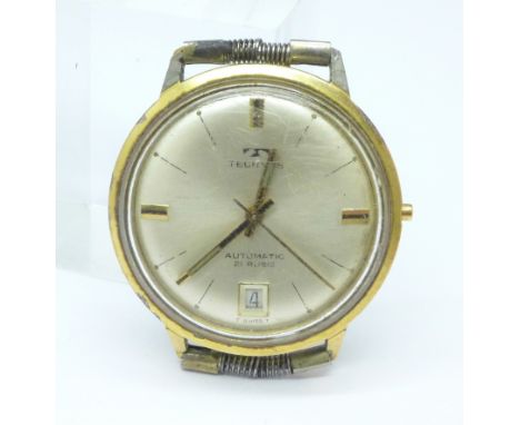 A Technos automatic date wristwatch, lacking crown