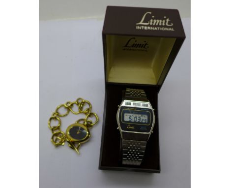 A Limit digital wristwatch and a lady's Jasper Conran designer watch