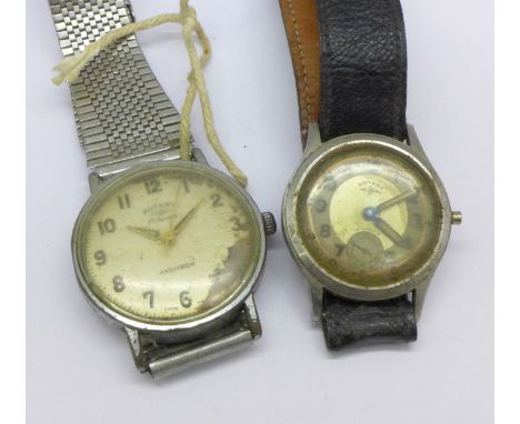 Two Rotary wristwatches, a/f