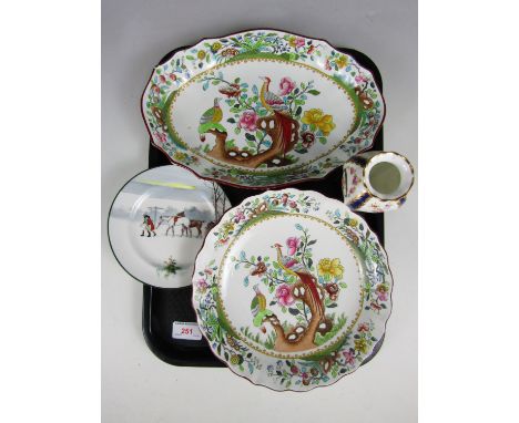 A collection of sundry vintage ceramics, including a Royal Doulton Series Ware side plate, a Royal Crown Derby bud vase (a/f)