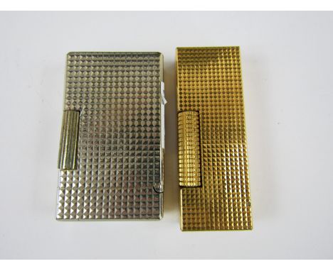 A 1960s Dunhill gold plated cigarette lighter, together with a MIN Model 3000 lighter