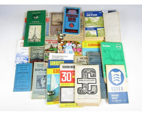 Various vintage maps including War Revision 1940 Dumfries
