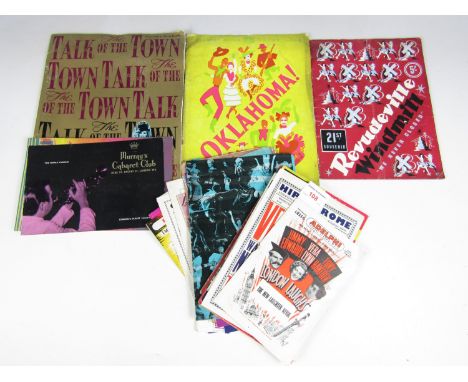 A quantity of vintage theatre and stage programmes
