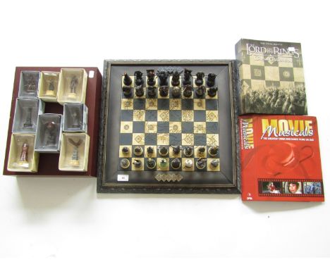 The complete Lord of the Rings Chess Collection chess set, with hand painted lead pieces, and resin board, originally retaile