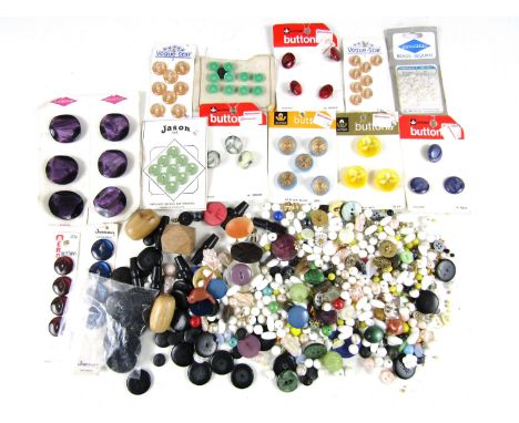 A large quantity of vintage beads and buttons
