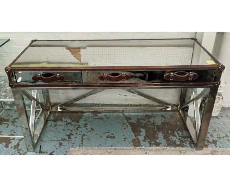 ATTRIBUTED TO ANDREW MARTIN DE GAMA CAMPAIGN DESK, 152cm x 61cm x 82cm. 