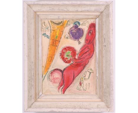 MARC CHAGALL, Donkey and the Eiffel Tower, lithograph. Edition:2500, 1954 – DLM – Cramer 24, 55cm x 44cm.  (Subject to ARR - 